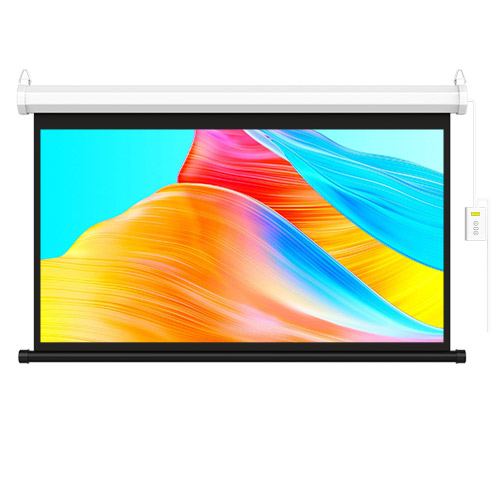 120 pulgadas 16: 9 Hd 4k Control remoto pantalla eléctrica colgante de pared