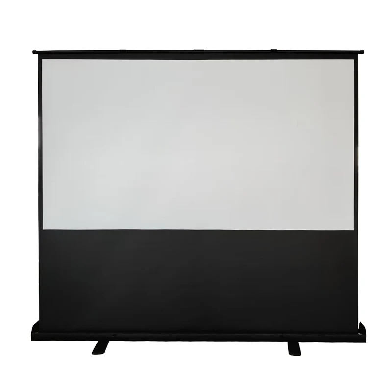 Manual portátil de pantalla de proyector de tracción de piso